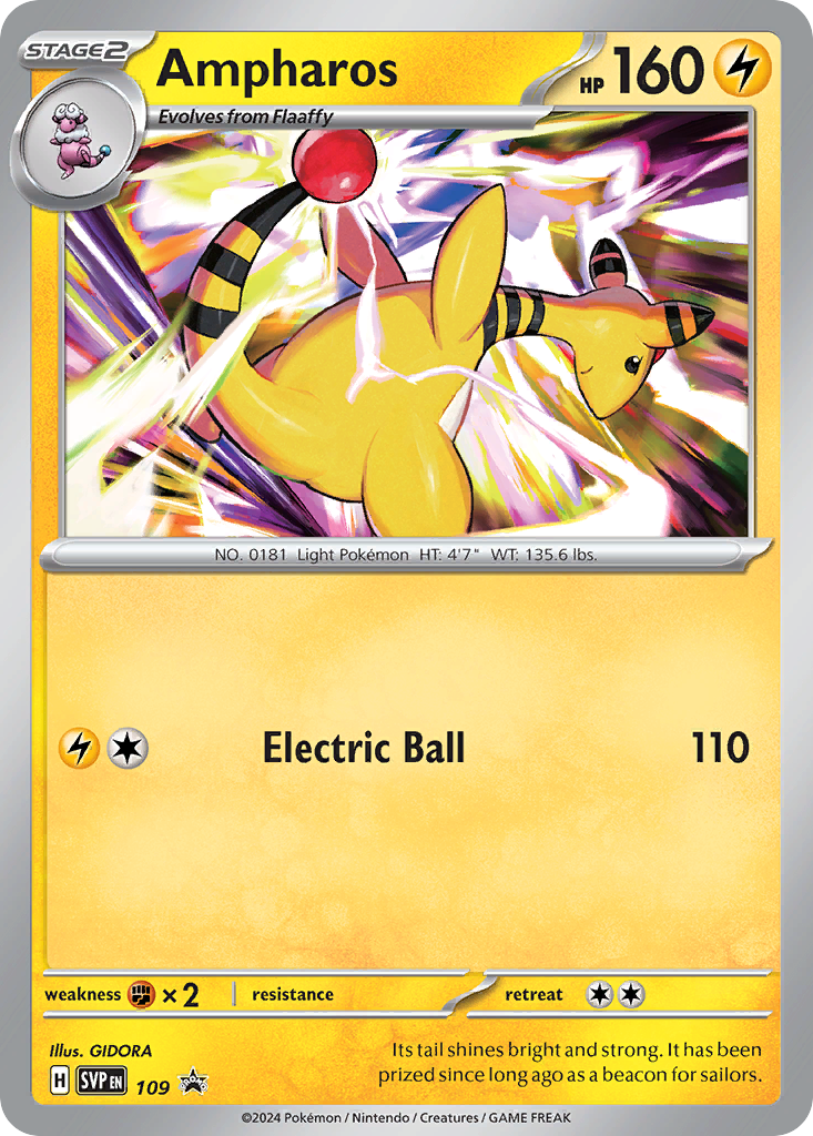 Ampharos – Scarlet & Violet Black Star Promos 109 Pokémon card
