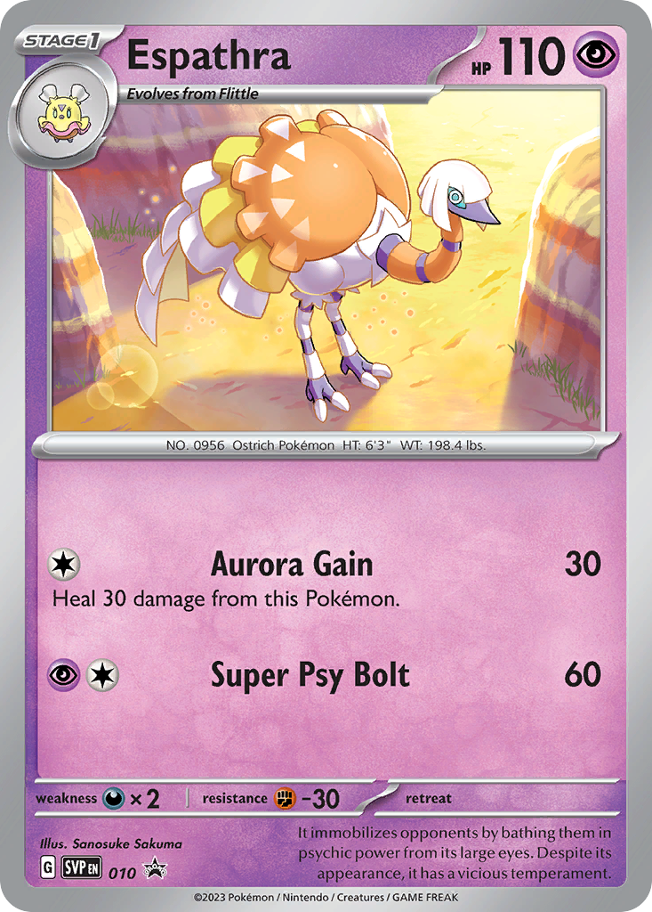 Espathra – Scarlet & Violet Black Star Promos 010 Pokémon card