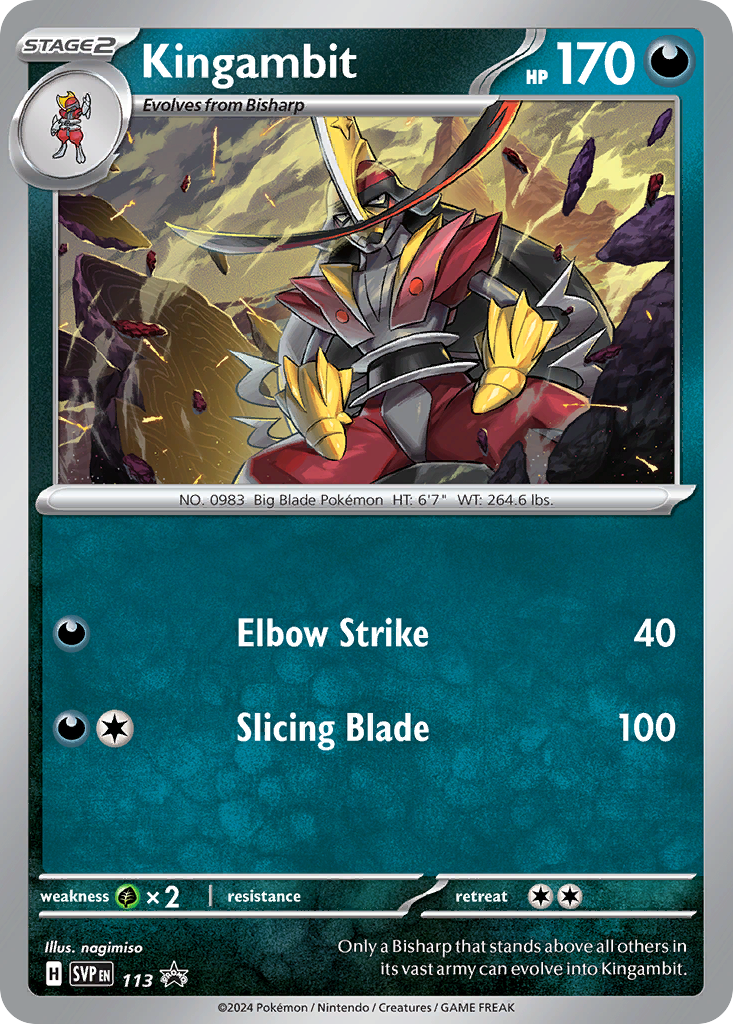Kingambit – Scarlet & Violet Black Star Promos 113 Pokémon card