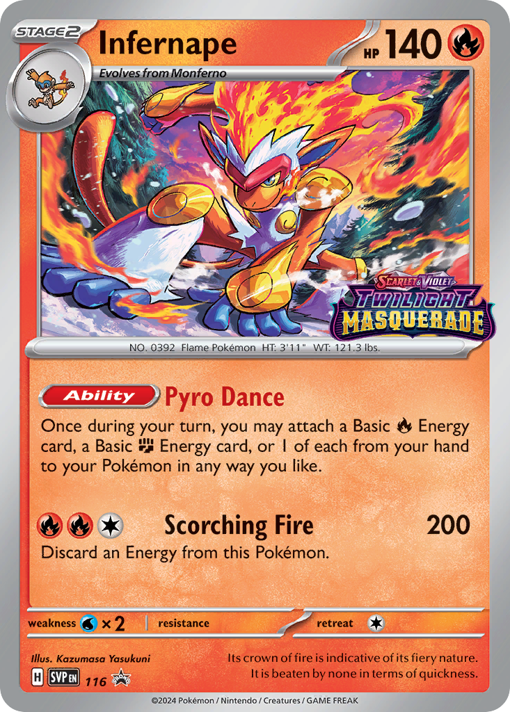 Infernape – Scarlet & Violet Black Star Promos 116 Pokémon card