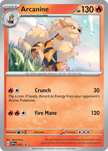 Arcanine - Scarlet & Violet Black Star Promos 11