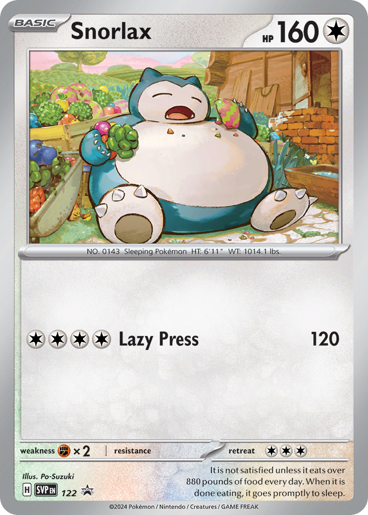 Snorlax – Scarlet & Violet Black Star Promos 122 Pokémon card