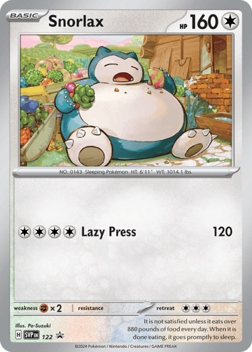 Snorlax - Scarlet & Violet Black Star Promos 122