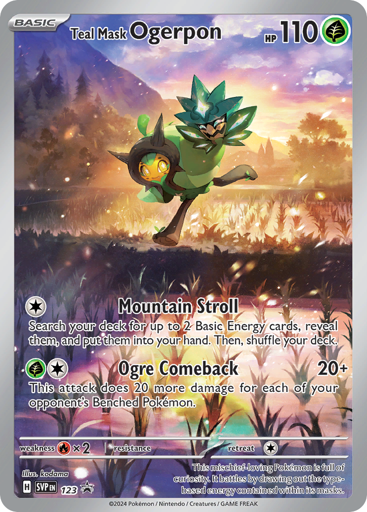Teal Mask Ogerpon – Scarlet & Violet Black Star Promos 123 Pokémon card