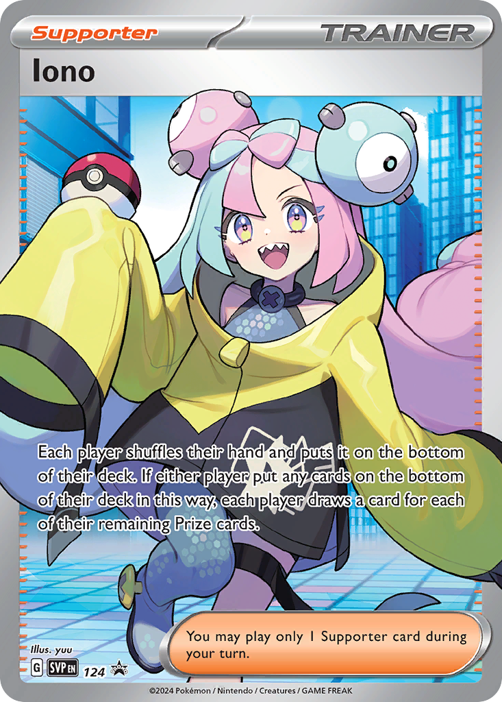 Iono – Scarlet & Violet Black Star Promos 124 Pokémon card