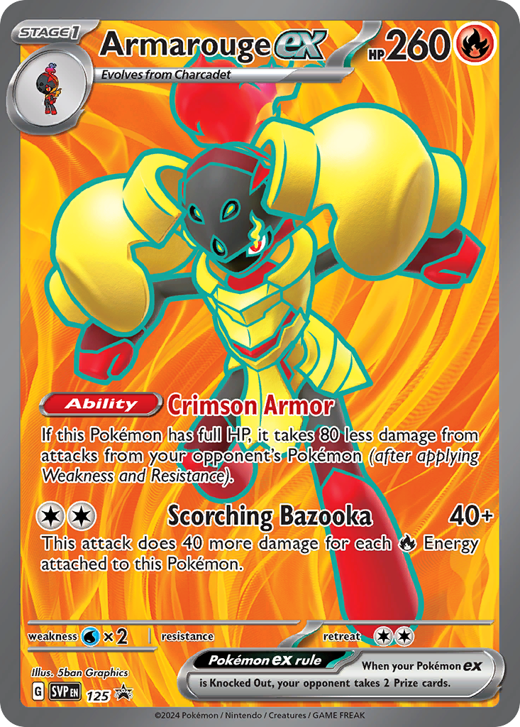 Armarouge ex – Scarlet & Violet Black Star Promos 125 Pokémon card