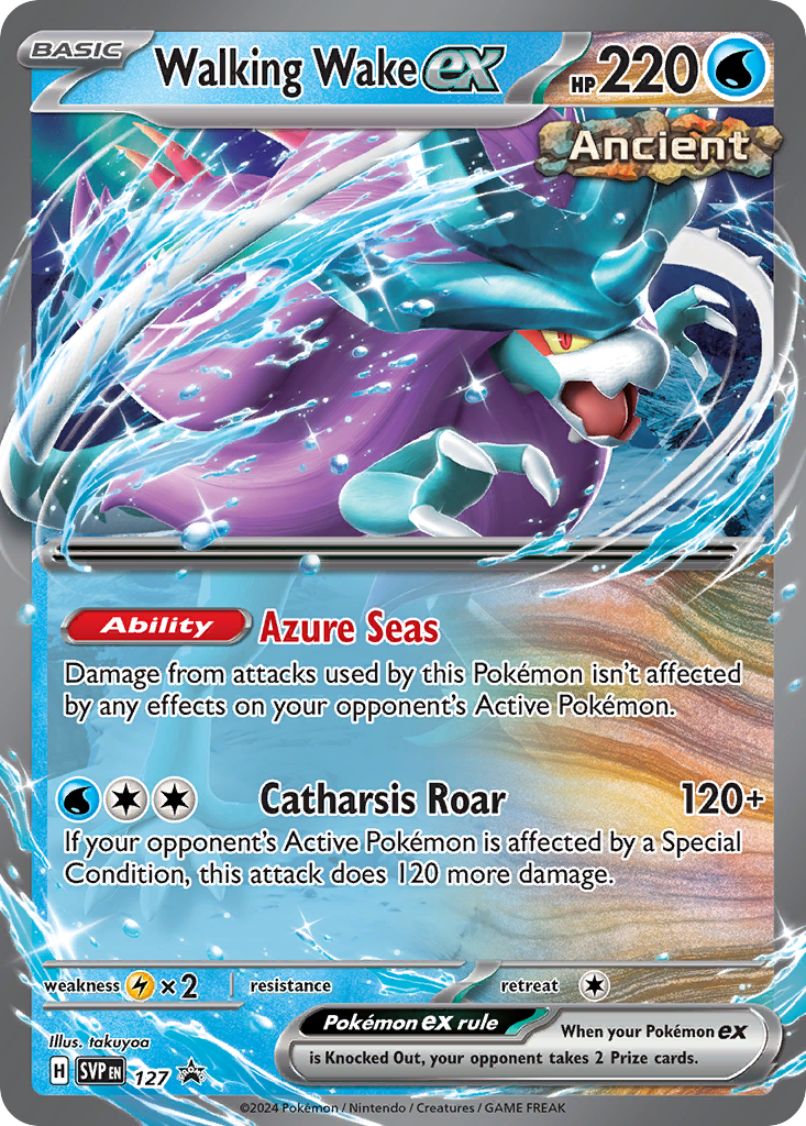 Walking Wake ex – Scarlet & Violet Black Star Promos 127 Pokémon card