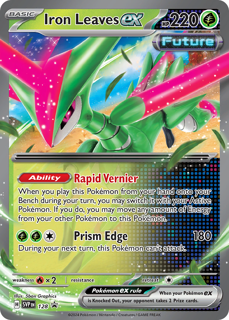 Iron Leaves ex – Scarlet & Violet Black Star Promos 128 Pokémon card