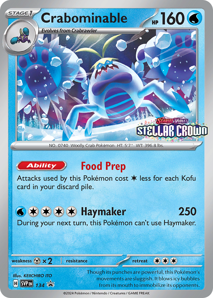 Crabominable – Scarlet & Violet Black Star Promos 134 Pokémon card