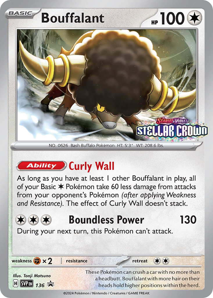 Bouffalant – Scarlet & Violet Black Star Promos 136 Pokémon card