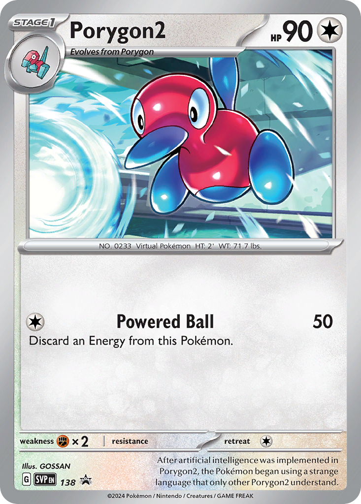 Porygon2 – Scarlet & Violet Black Star Promos 138 Pokémon card