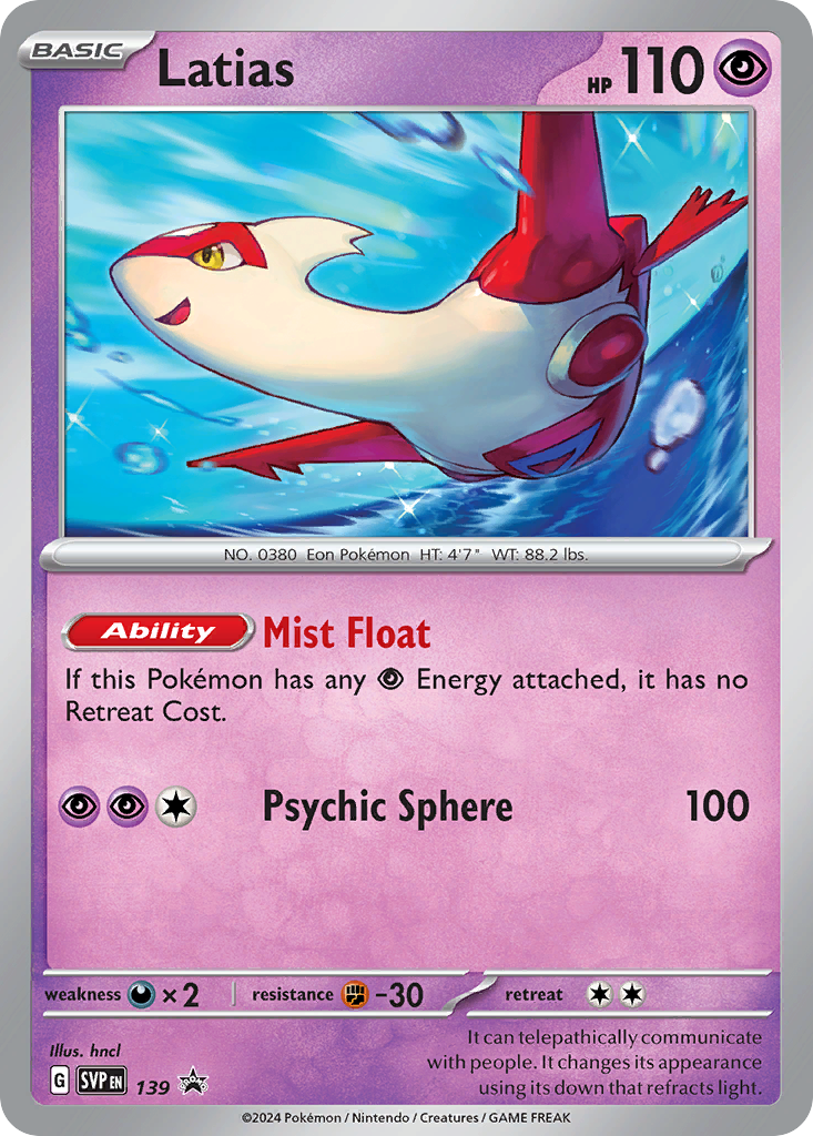 Latias – Scarlet & Violet Black Star Promos 139 Pokémon card