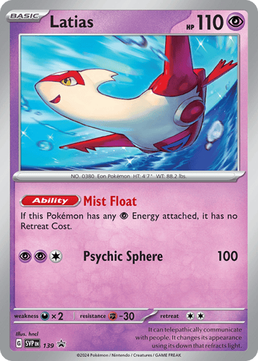 Latias - Scarlet & Violet Black Star Promos 139