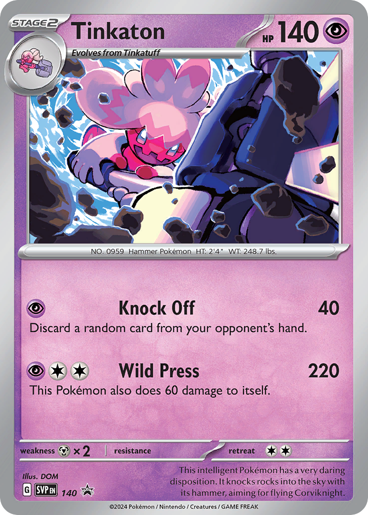 Tinkaton – Scarlet & Violet Black Star Promos 140 Pokémon card