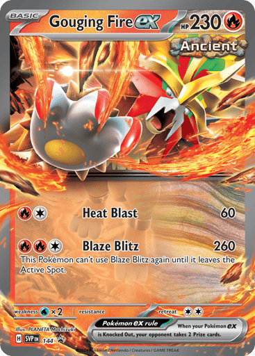 Gouging Fire ex - Scarlet & Violet Black Star Promos 144