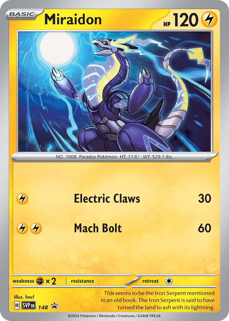 Miraidon – Scarlet & Violet Black Star Promos 148 Pokémon card