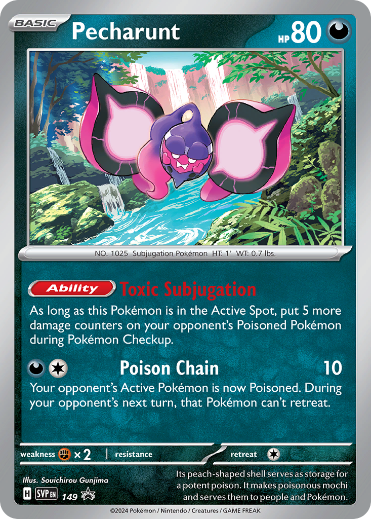 Pecharunt – Scarlet & Violet Black Star Promos 149 Pokémon card