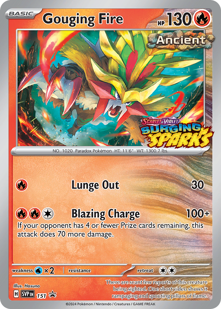 Gouging Fire – Scarlet & Violet Black Star Promos 151 Pokémon card