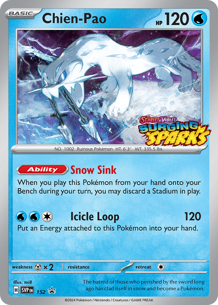 Chien-Pao – Scarlet & Violet Black Star Promos 152 Pokémon card