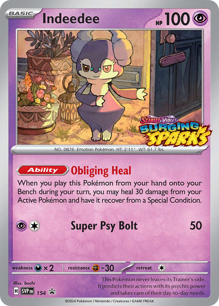Indeedee – Scarlet & Violet Black Star Promos 154 Pokémon card