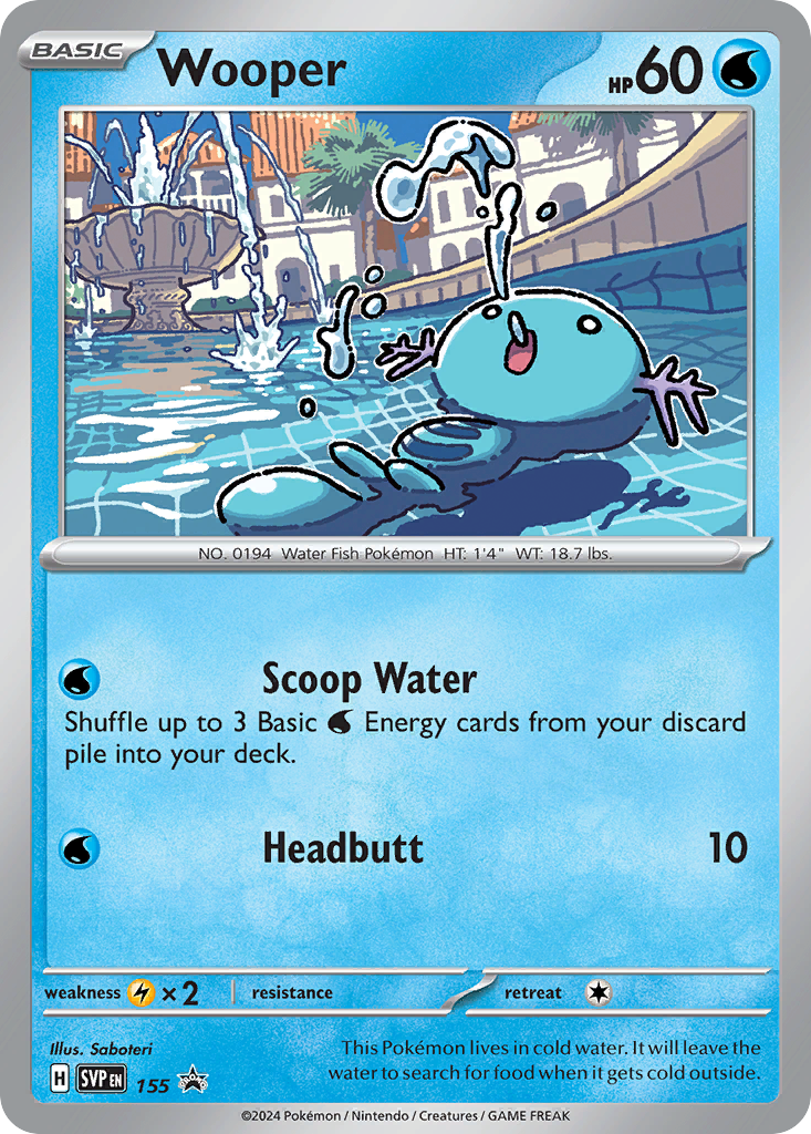 Wooper – Scarlet & Violet Black Star Promos 155 Pokémon card