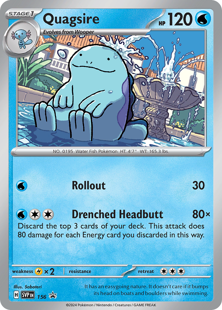 Quagsire – Scarlet & Violet Black Star Promos 156 Pokémon card