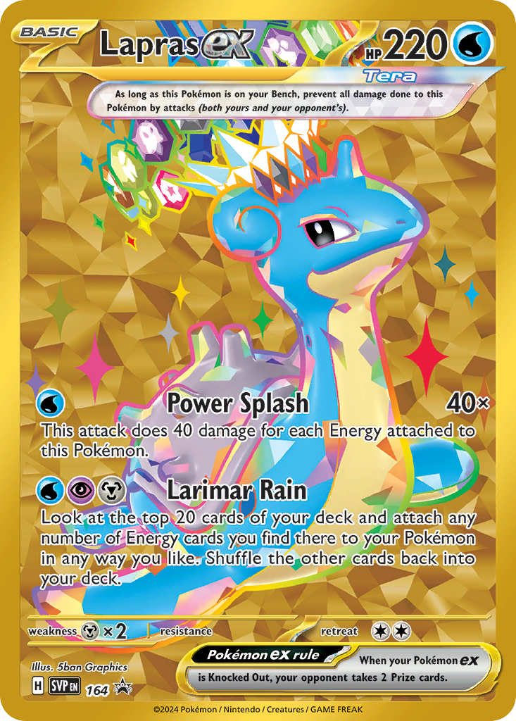 Lapras ex – Scarlet & Violet Black Star Promos 164 Pokémon card