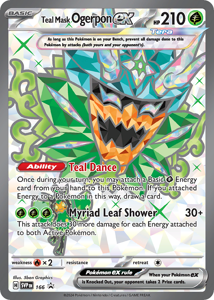 Teal Mask Ogerpon ex – Scarlet & Violet Black Star Promos 166 Pokémon card