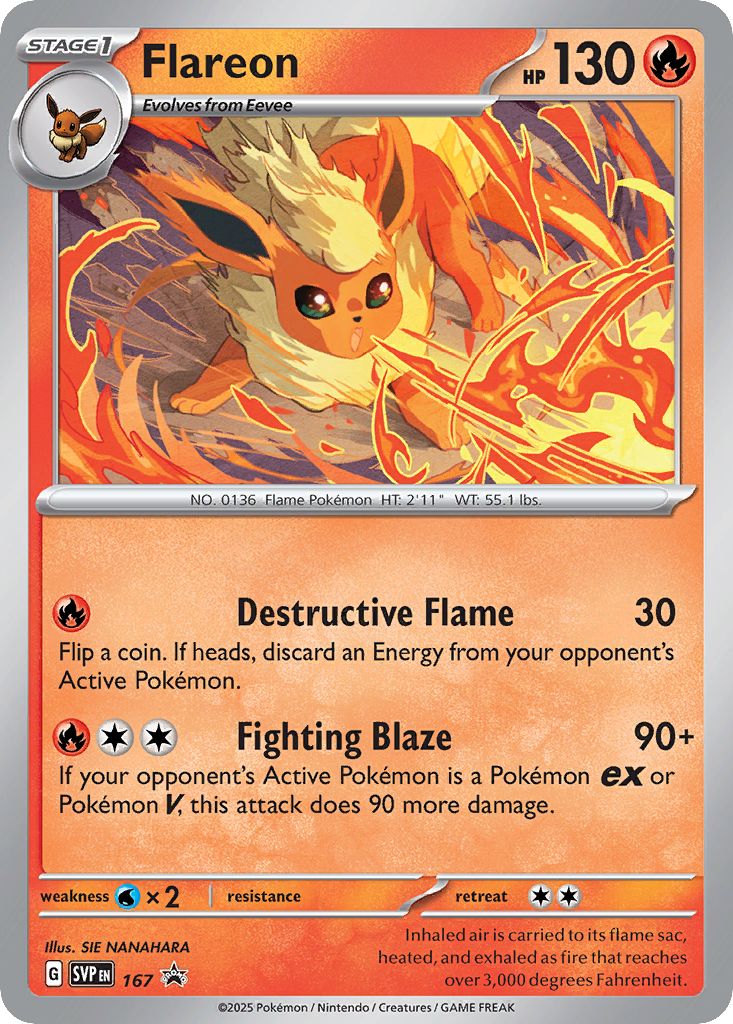 Flareon – Scarlet & Violet Black Star Promos 167 Pokémon card
