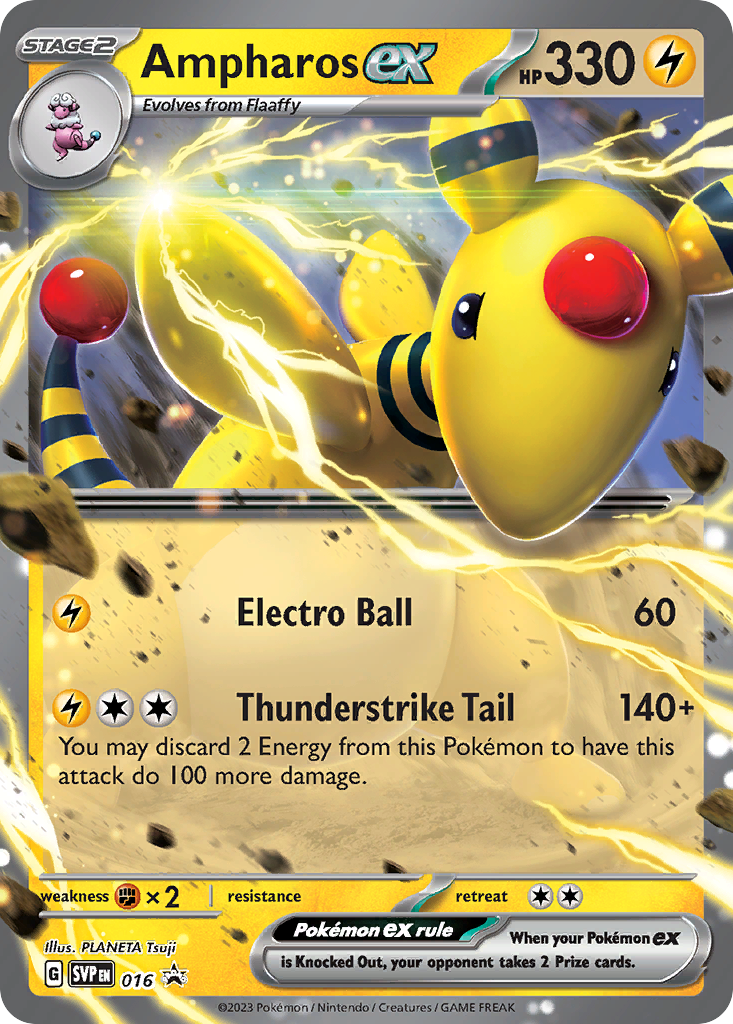 Ampharos ex – Scarlet & Violet Black Star Promos 016 Pokémon card