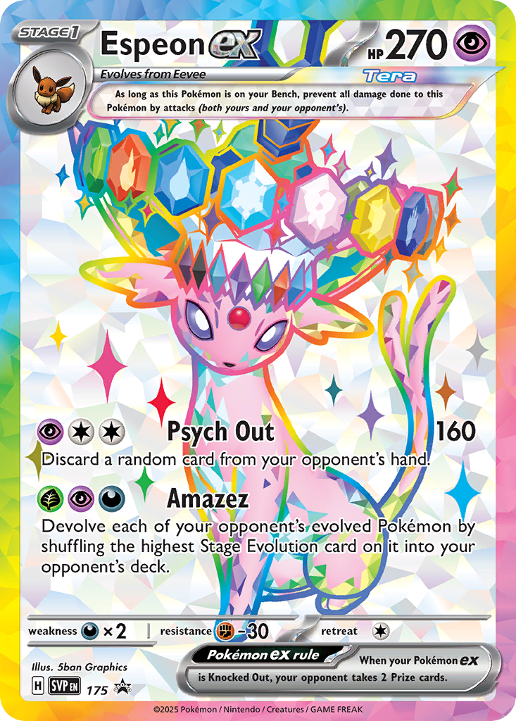 Espeon ex – Scarlet & Violet Black Star Promos 175 Pokémon card