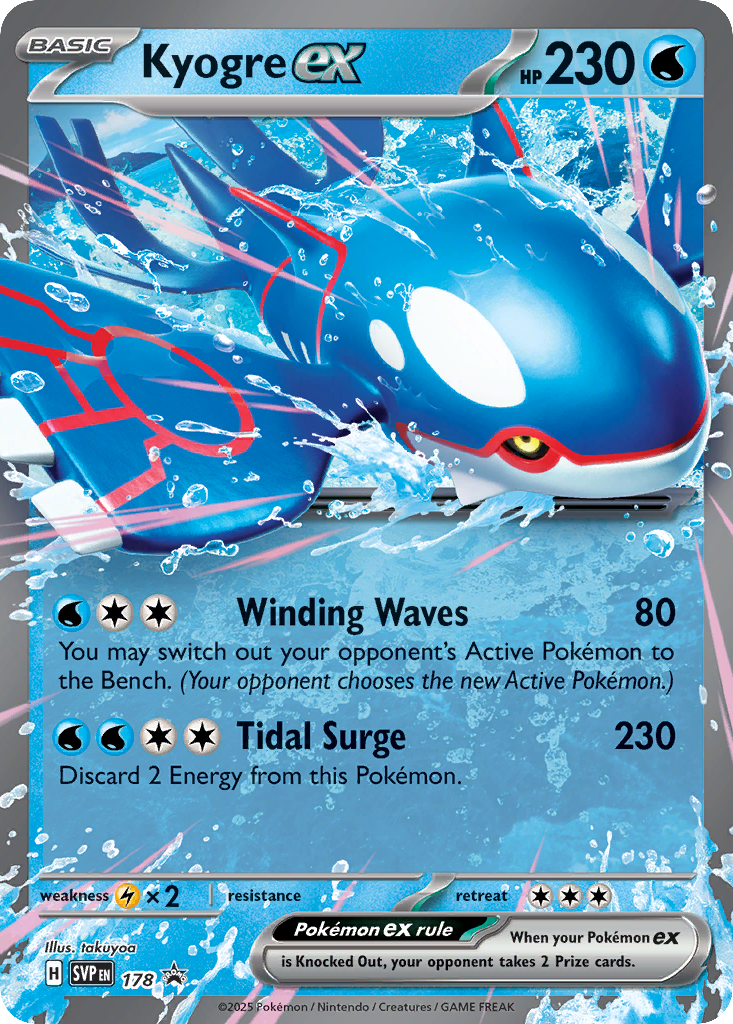 Kyogre ex – Scarlet & Violet Black Star Promos 178 Pokémon card