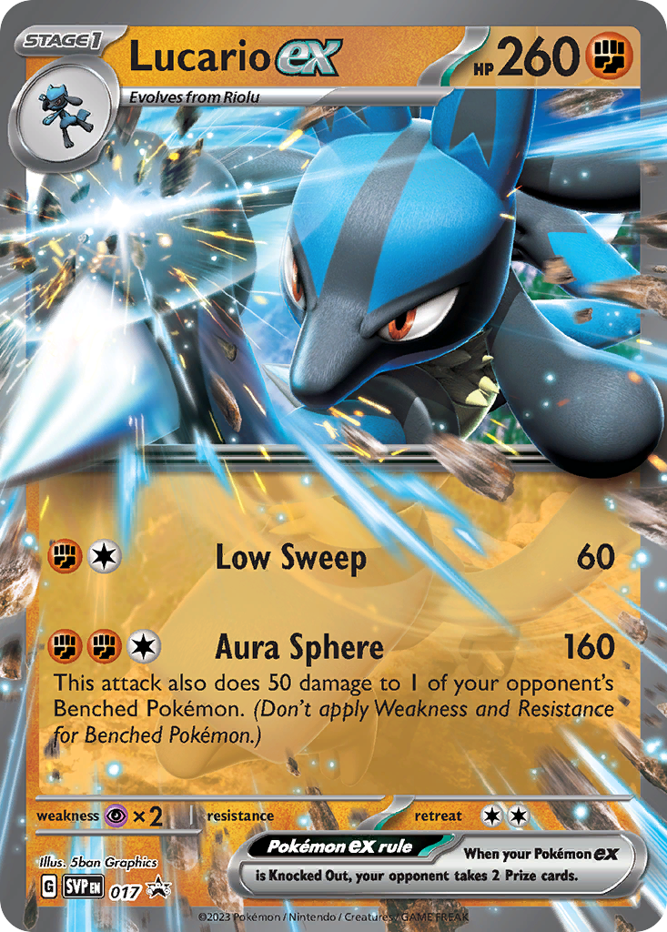 Lucario ex – Scarlet & Violet Black Star Promos 017 Pokémon card