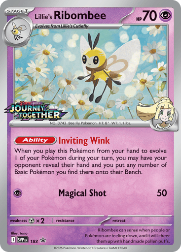 Lillie's Ribombee - Scarlet & Violet Black Star Promos 183