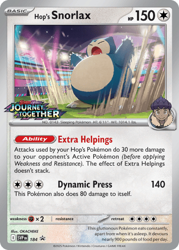 Hop's Snorlax - Scarlet & Violet Black Star Promos 184