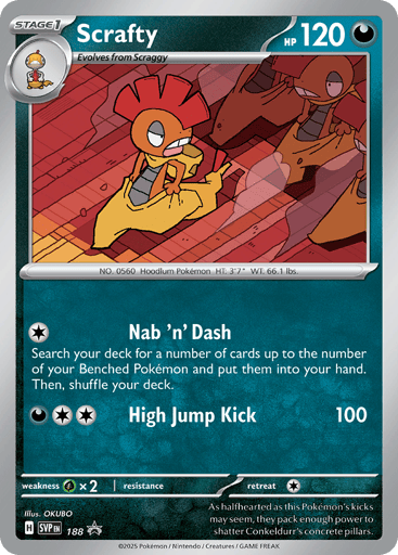 Scrafty - Scarlet & Violet Black Star Promos 188