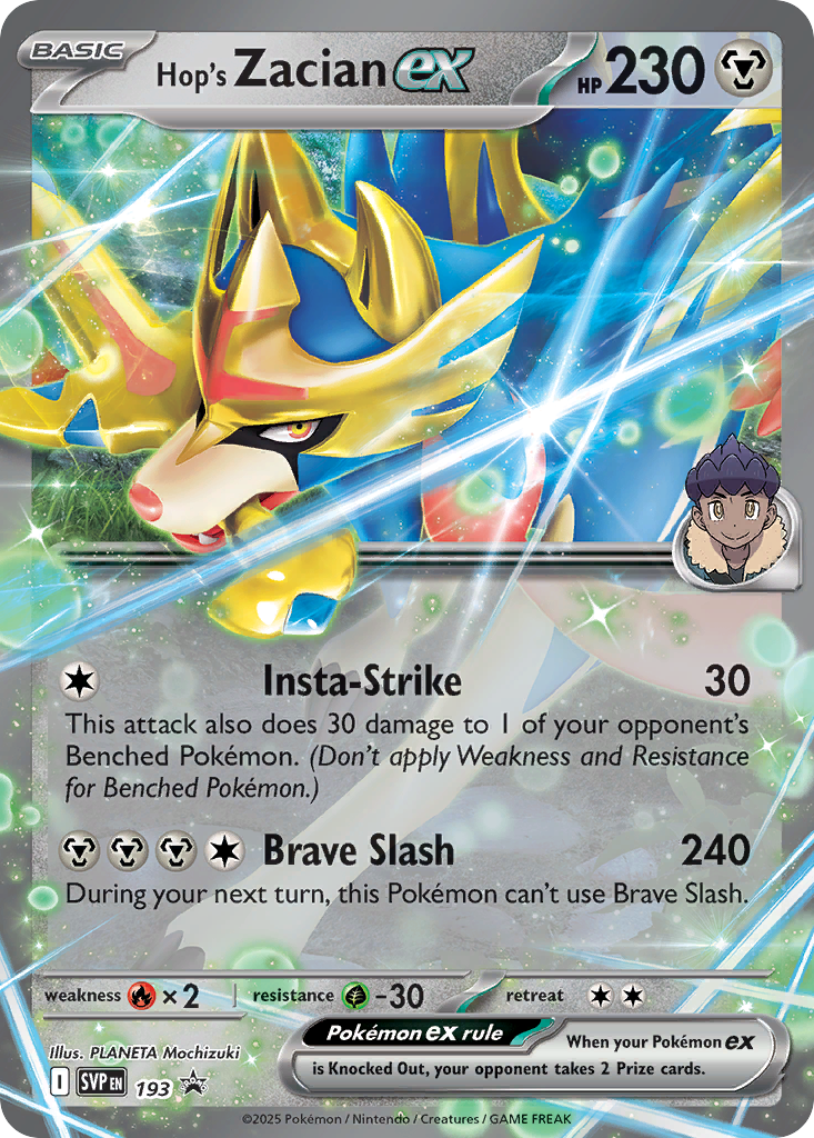 Hop's Zacian ex – Scarlet & Violet Black Star Promos 193 Pokémon card