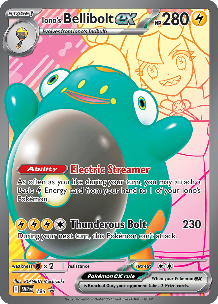 Iono's Bellibolt ex – Scarlet & Violet Black Star Promos 194 Pokémon card