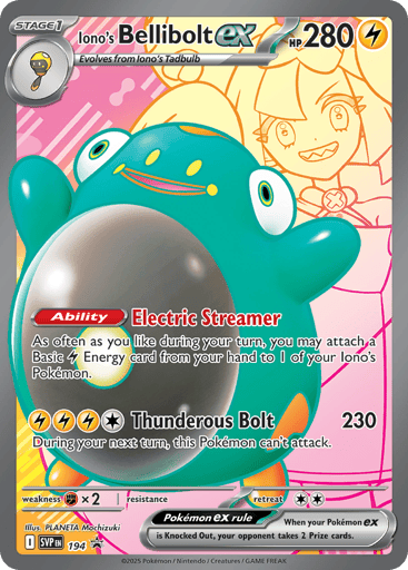 Iono's Bellibolt ex - Scarlet & Violet Black Star Promos 194