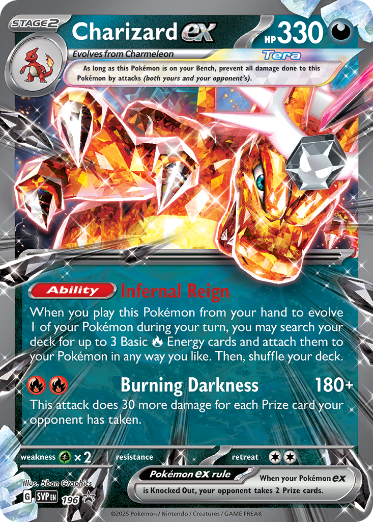 Charizard ex – Scarlet & Violet Black Star Promos 196 Pokémon card