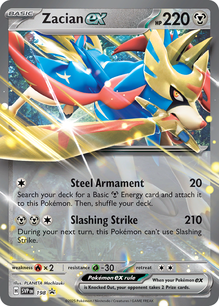 Zacian ex – Scarlet & Violet Black Star Promos 198 Pokémon card