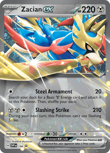 Zacian ex - Scarlet & Violet Black Star Promos 198