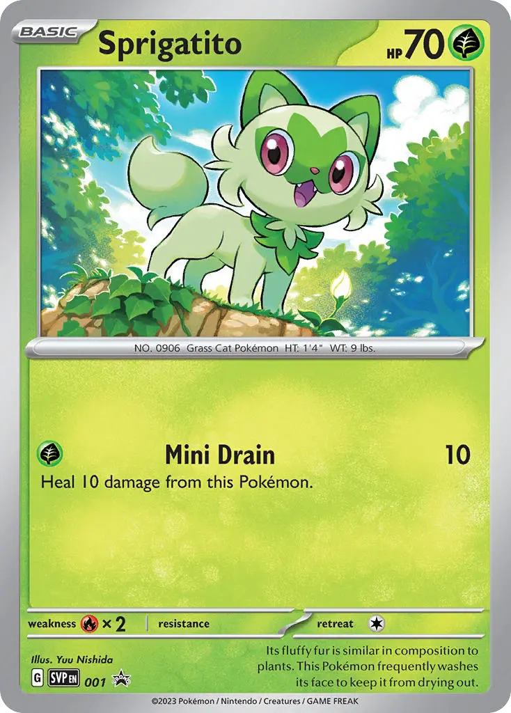 Sprigatito – Scarlet & Violet Black Star Promos 001 Pokémon card