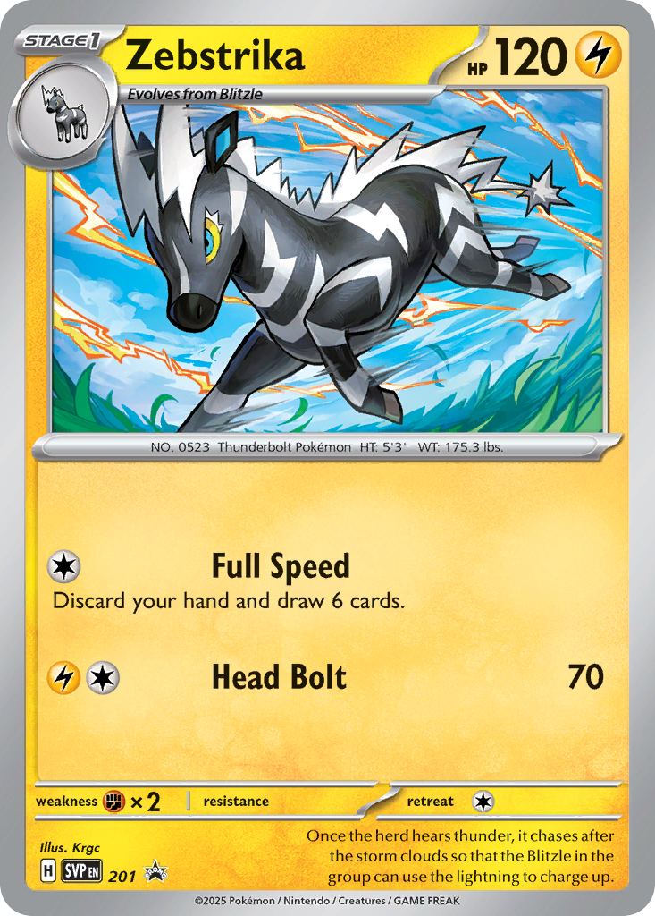 Zebstrika – Scarlet & Violet Black Star Promos 201 Pokémon card