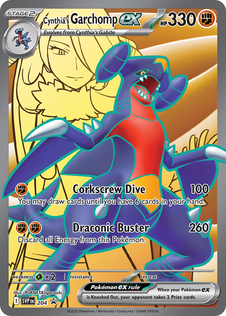 Cynthia’s Garchomp ex – Scarlet & Violet Black Star Promos 204 Pokémon card