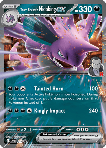Team Rocket's Nidoking ex - Scarlet & Violet Black Star Promos 217
