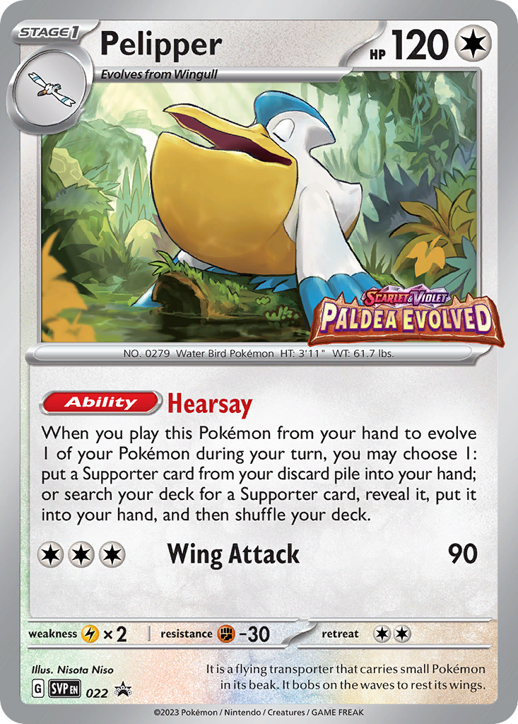 Pelipper – Scarlet & Violet Black Star Promos 022 Pokémon card