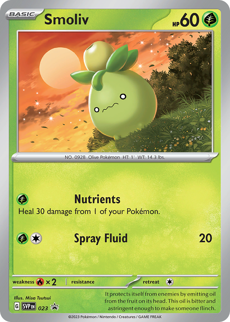 Smoliv – Scarlet & Violet Black Star Promos 023 Pokémon card