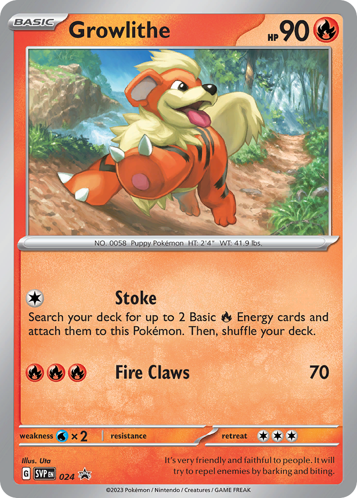 Growlithe – Scarlet & Violet Black Star Promos 024 Pokémon card