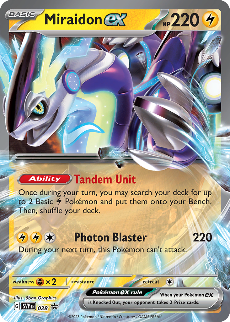 Miraidon ex – Scarlet & Violet Black Star Promos 028 Pokémon card